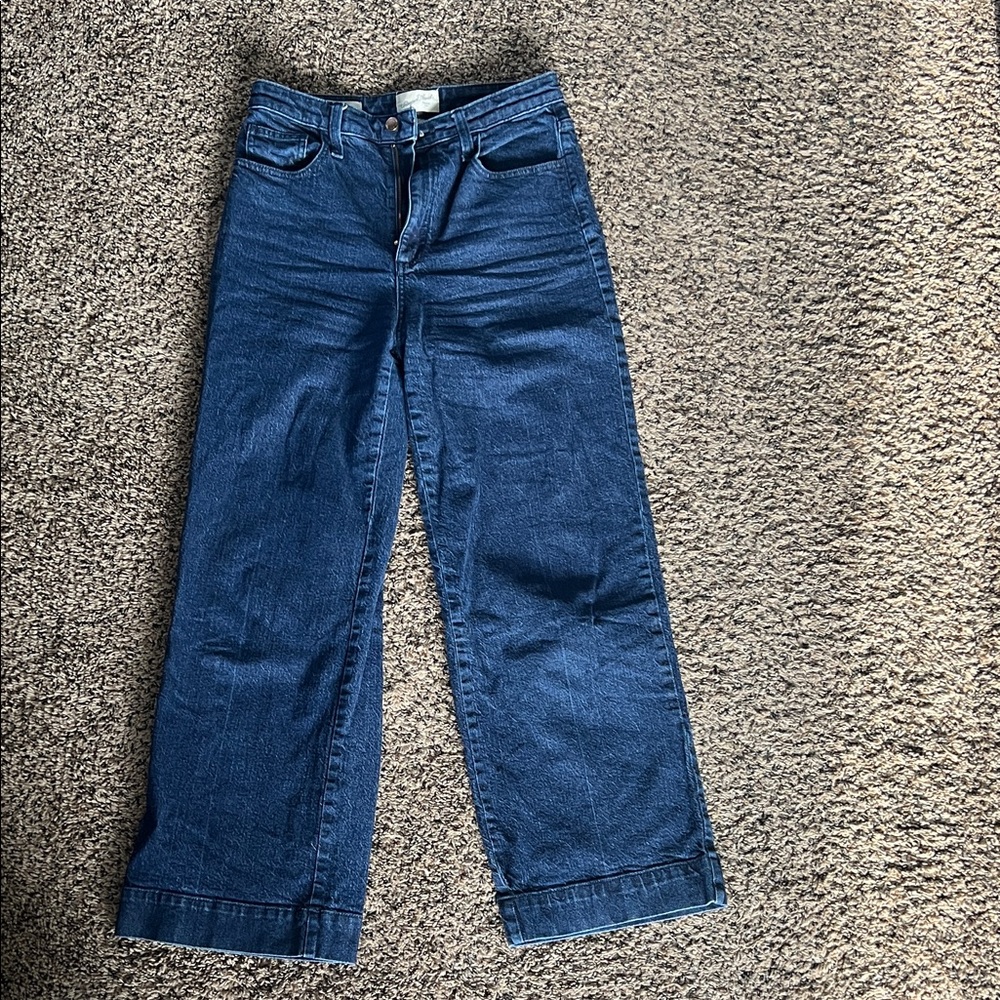 Universal Thread Women's Straight-Leg Jeans in Dark Blue